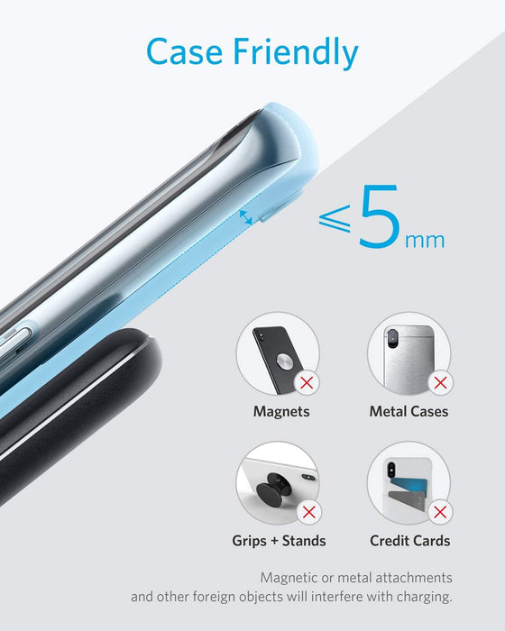 313 Kabelloser Ladeständer, Geeignet für iPhone 12, 12 Mini, 12 Pro Max, SE, 11, 11 Pro, 11 Pro Max, XR, XS Max, Schnellladefunktion Galaxy S20, S10