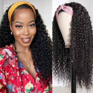 Perruque bouclée avec des cheveux naturels